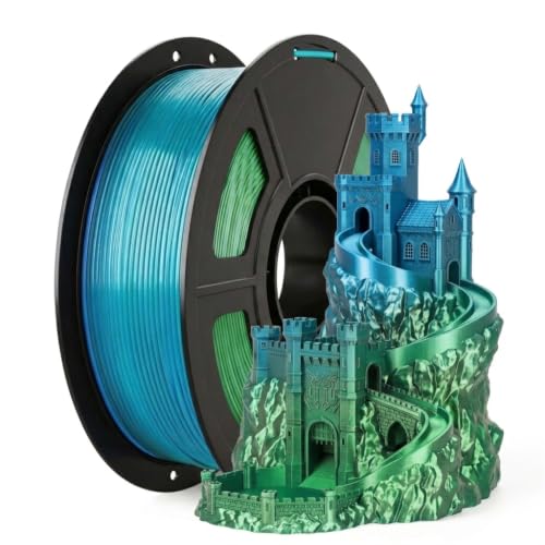 Image of Silk Dual Color PLA Filament 1.75mm, Silk Blue Green
