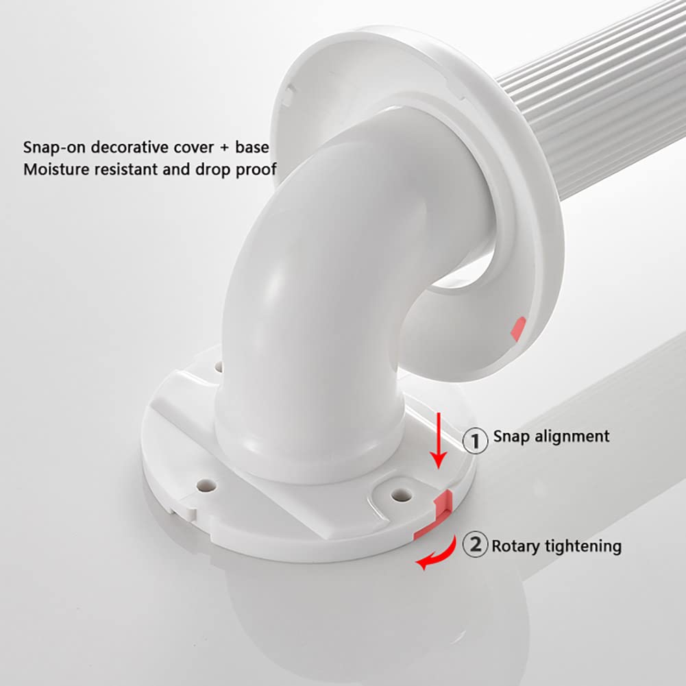 asidero de ducha, 2 barras de agarre for baño, barra de agarre de PVC antideslizante acanalada, pasamanos montados en la pared, manijas de seguridad, barra de toalla for niños, maternidad, ancianos di