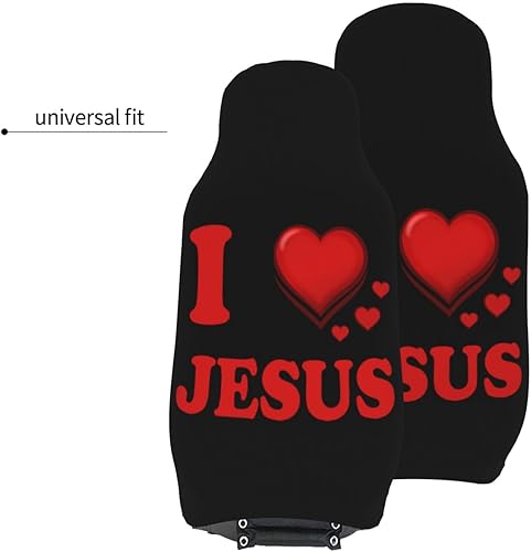 Miniatura 4 de I Love Christian Jesus - Funda de asiento delantero de automóvil para hombres y mujeres, 2 piezas, fundas de asiento automotriz para automóviles,