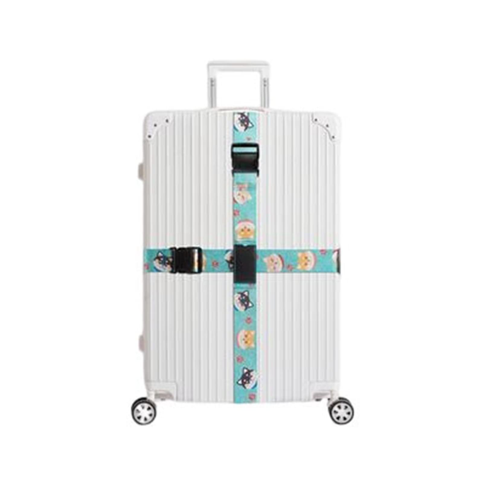 Amazon.co.jp: 十字型ベルト 可愛い 猫柄 犬 スーツケースベルト 荷物