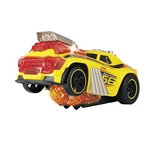 Dickie Toys 203765001 Skullracer, motorisiertes Spielzeugrennauto, mit Wheelifunktion, Licht und Sound, 24 cm