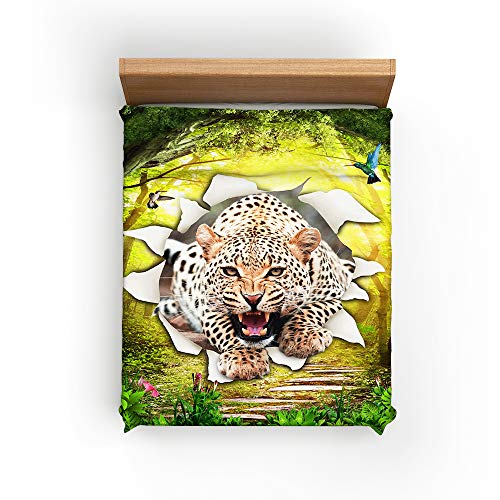Housse de couette microfibre infroissable 3D motif animaux - 6