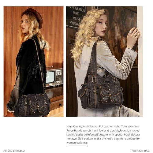 Image of Angel Barcelo Hobo Bag for Women Crossbody Purse and Handbags Shoulder Bags