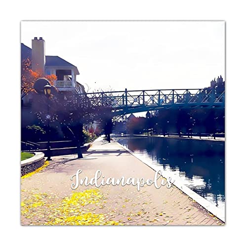 Skyline Indianapolis tableau en bois palette pour une ambiance urbaine chaleureuse