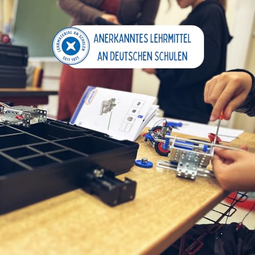 Eitech 00087 Metallbaukasten - Bagger I, Modellauto mit 170 Bauteilen, Baustellenfahrzeug, Modellauto Bausatz, Konstruktionsspielzeug für Kinder ab 8 Jahren