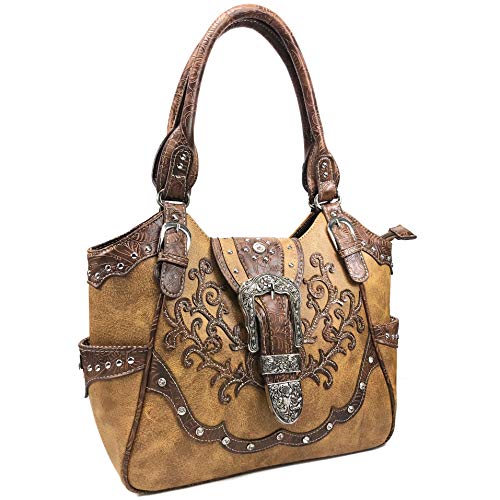 Bolso tote para mujer Zelris American Albino con diseño floral occidental y hebilla, para portar armas ocultas miniatura 2