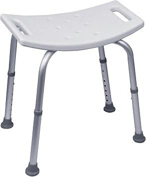 Aidapt Height Adjustable Shower and Bath Stool with Anti Slip Feet, Easy Clean Surface and Hand Grip to Aid Stability. for Users Who are Elderly, Disabled, Pregnant or Unsteady on Their Feet