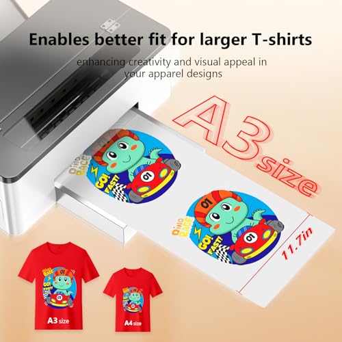 Image of DSV DTF Printer A3 Roll L1800 Transfer Printing Machine,High-Speed Print for Fabrics,13 inch Wide DTF Bundles,White Ink Circulation & Auto-Cleaning, 2-Year Free Ink (White, Printer+Oven+Computer)