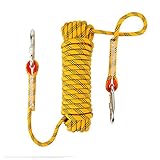 NIECOR 10 MM Outdoor Static Rock Climbing Rope,High Strength Accessory Fire Escape Safety Rappelling Rope 32ft,49ft,64ft,98ft,164ft