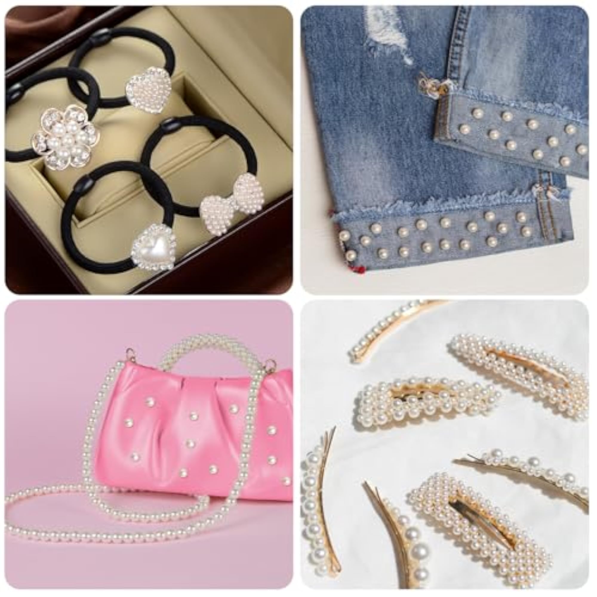 1860pcs Pearl Beads for Jewellery Making, Round Pearls Kit