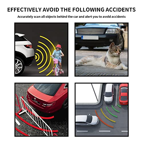 Image of EKYLIN EKYLIN Car Reverse Parking Radar System with 8 Parking Sensors Distance Detection + LED Distance Display + Sound Warning (Silver Color)