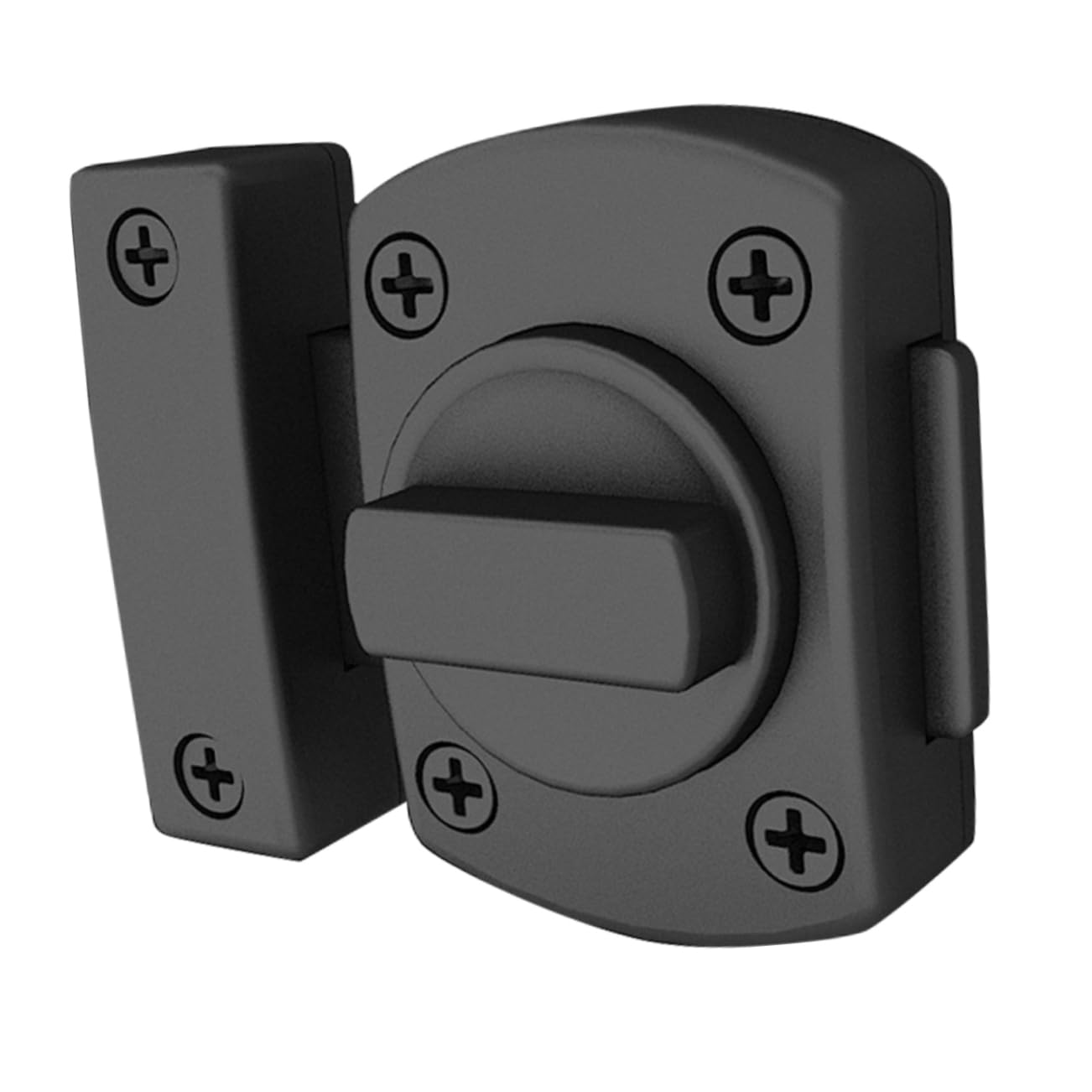 DOITOOL 5 Pezzi Serratura a Catenaccio Serrature Per Porte Interne Diapositiva Chiusura Della Porta Scorrevole Del Fienile Chiusura a Scorrimento Serratura Della Porta Black Lega Di Zinco