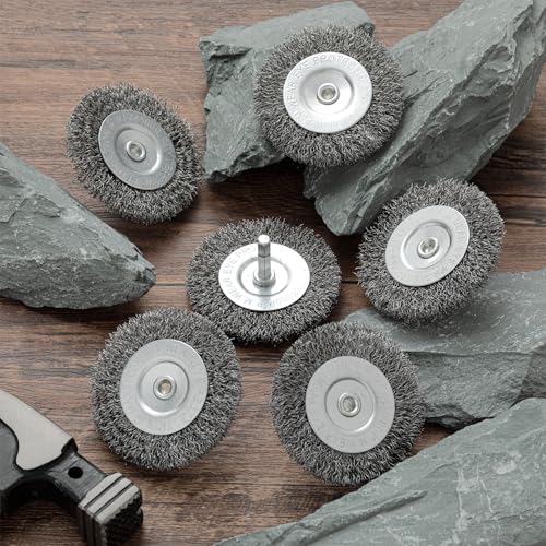 Image of Moxweyeni 40 Pcs 3 Inch Stainless Steel Wire Wheel Brushes for Drill Bits
