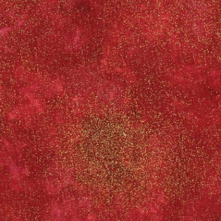 Shimmer Red, Red Background with Metallic Gold, Fabric Sold by The Yard, Timeless Treasures
