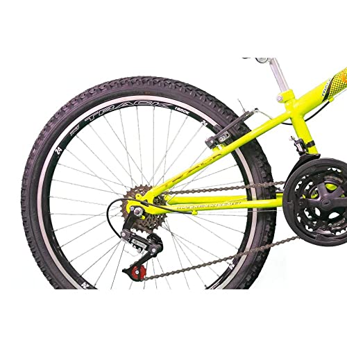 Bicicleta Aro 24 Dragon Fire Amarelo Neon 21v Susp Down Hill Track Bikes