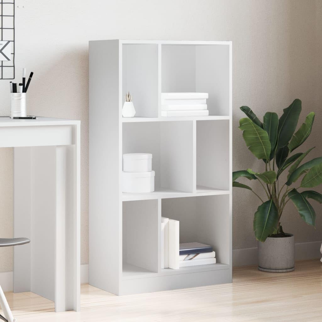 Generisch Bücherregal Weiß 57x28,5x107,5 cm Holzwerkstoff,Möbel,Regalsysteme,Bücherregale Bücherschränke-848003