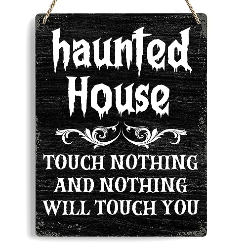 Halloween Haunted House Signs For Front Door, Vintage Halloween Decoration,