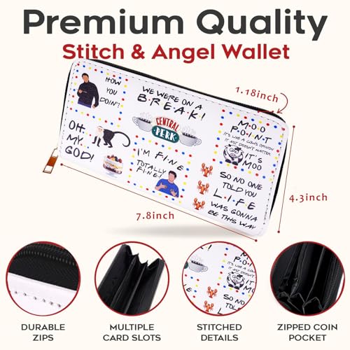 Wallet for Women,Funny TV Show Merchandise TV Show Gifts PU Leather Card Holder Organizer Ladies Clutch Travel Purse,Phone Credit Card Money Holder with Many Rooms Durable Zipper Purse3