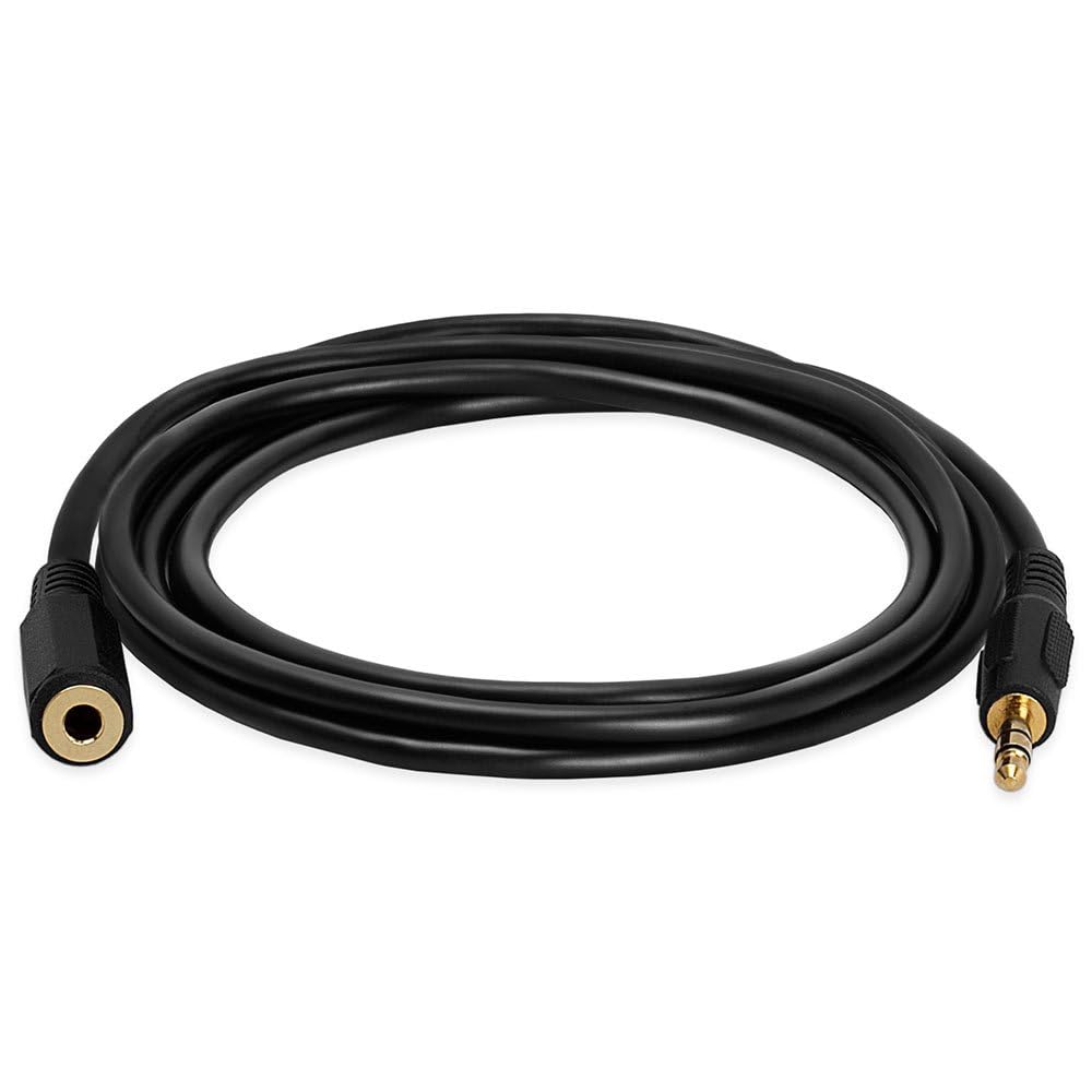 Cmple - 3.5mm 1/8" Stereo Audio Aux Headphone Cable Extension Cord Male to Female 6 Feet