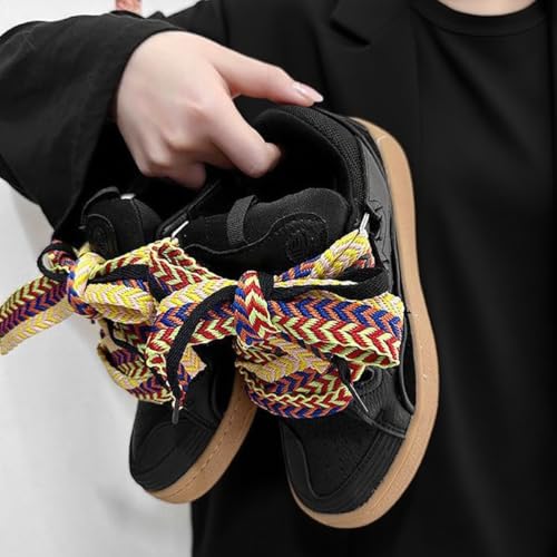 Women Chunky Sneakers, Cloud Cushion Sport Shoes Multi-Color Lace Girls Comfy Walking Footwear Anti-Slip German Trainer2