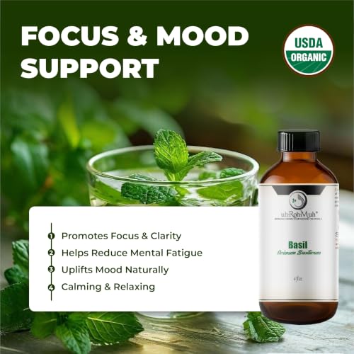 Aceite esencial orgánico de albahaca 4oz miniatura 4