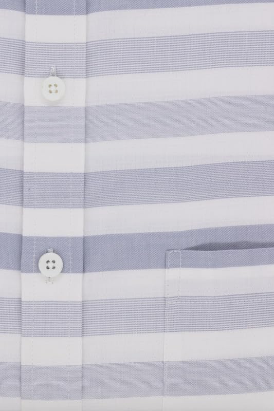 Image of 7-DAYS Men's Premium Striped Shirt - 100% Cotton, Tailored Fit (Between Slim & Regular), Full Sleeve, with Pocket - Smart Office & Casual Look