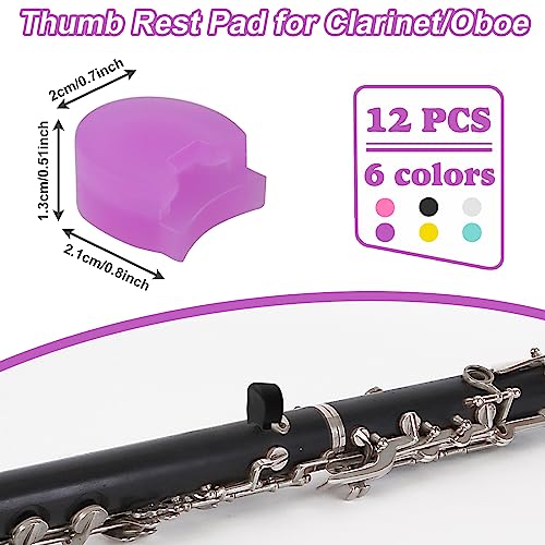 image for KITANIS Clarinet Thumb Rest Cushion,12 Pcs Rubber Clarinet & Oboe Thum