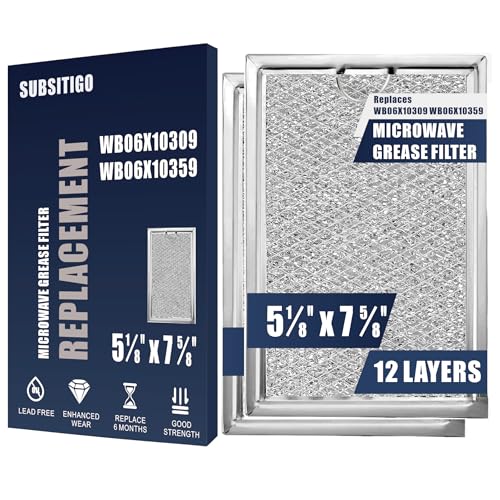 Microwave Filter Replacement 7.64” x 5.12” for GE