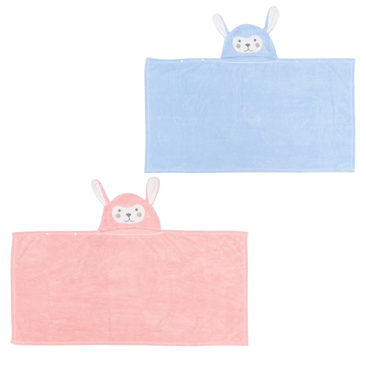 Hohopeti Toalla de Baño Absorbente y Transpirable Capucha de Coral Fleece para Niños Estilo Dibujos Animados Presa Diseño de Conejo para Playa y Parque Acuático