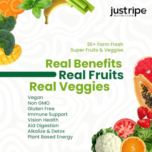 Just Ripe Nutrition 724994842315 Fruits And Veggies Supplement - 90 Fruit And 90 Vegetable Capsules thumb #1