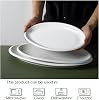 DOWAN Large Oval Serving Platters Set of 3 – Soft White Porcelain Plates 30/35.5/39 cm, Oven Safe Serving Dishes & Dinnerware for Meat, Appetizers, Dessert, Party, Buffet and Holiday Tableware