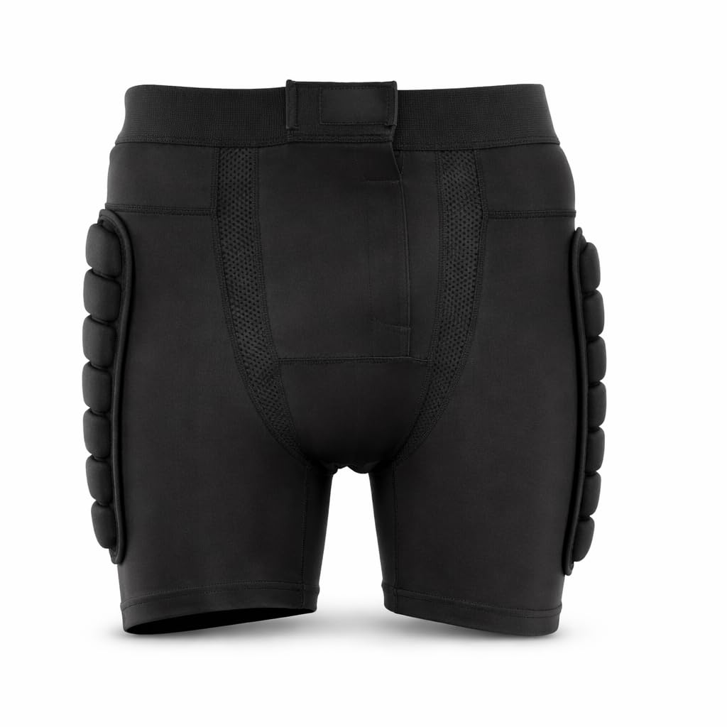 Pantaloni Protezione Anca Imbottiti Sport Estremi Cotone Poliestere Nera Taglia S