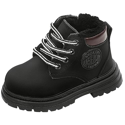 Happy Cherry Toddler Work Boots Classic Snow Boots Waterproof Winter Boots Ankle Lace Up Boot Construction Boots