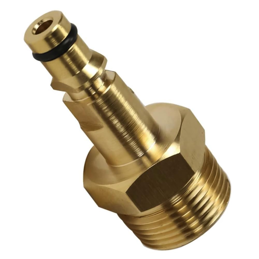High Pressure Washer Adapter Brass M22 Pressure Washer Plug Threaded Hose Adapter Quick Connect for K-Series Garden Gun Hose Pipe Convert Tool
