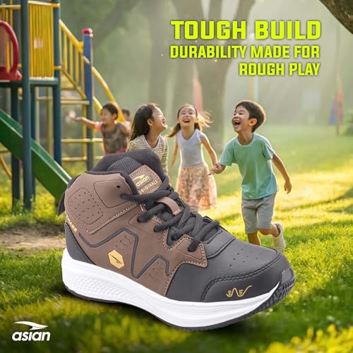 Image of ASIAN Adventure-41 Kids High Top Sports Shoes for Boys & Girls | Lightweight Cushioned Shoes for Running & Play | Breathable Anti-Skid Shoes