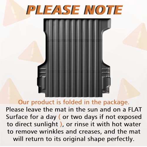 Image of TripleAliners Truck Mat Compatible with 2015-2022 Chevy Colorado /GMC Canyon 5FT Accessories, Truck Bed Mat Heavy Duty Custom Fit All Weather Protection TPE Pickup Liner