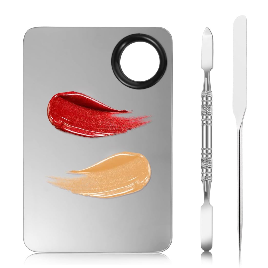 1 Set di piastre e spatole per il trucco in acciaio inox Picasso Makeup Spatula Coltello a doppia testa per tavolozza