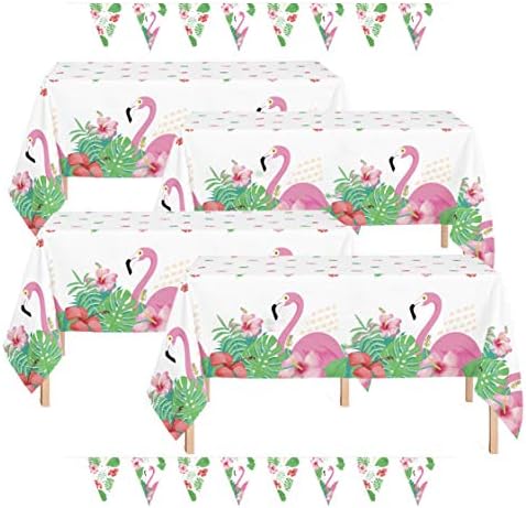 4 Pack Flamingo Table Cover | Ideal for Flamingo Party Supplies | Flamingo Party Decorations