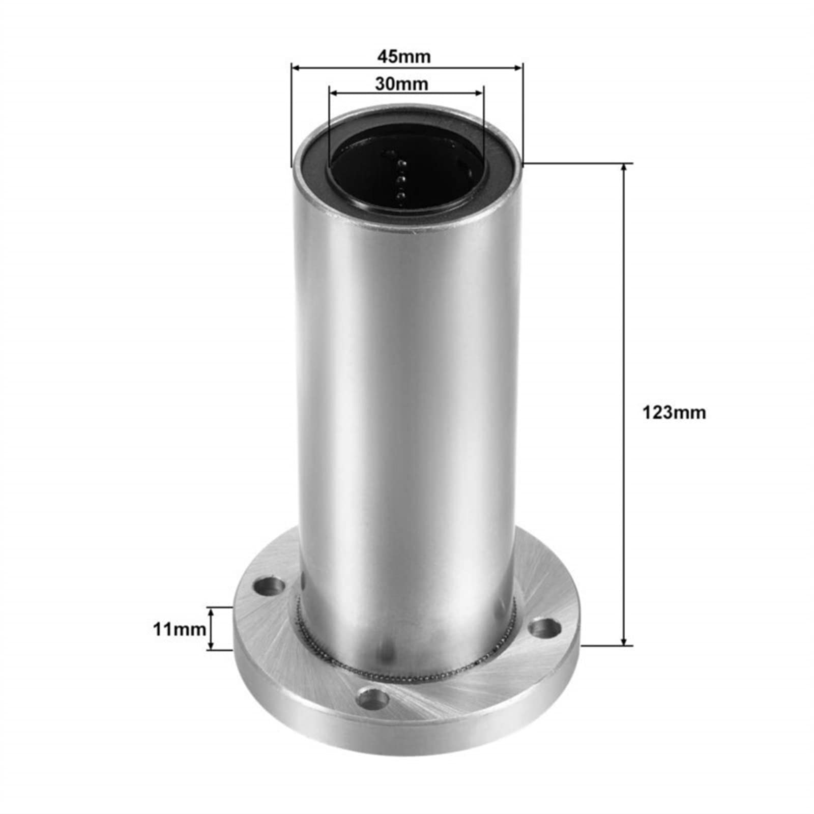 Cuscinetto in acciaio 4 pezzi Lmf8uu Lmf10uu Lmf6uu Lm12uu Lm8luu Lmf12luu Lm16uu Cuscinetto a sfere lineare con flangia da 8 mm (dimensioni: LMF8LUU) (Size : LMF12UU)