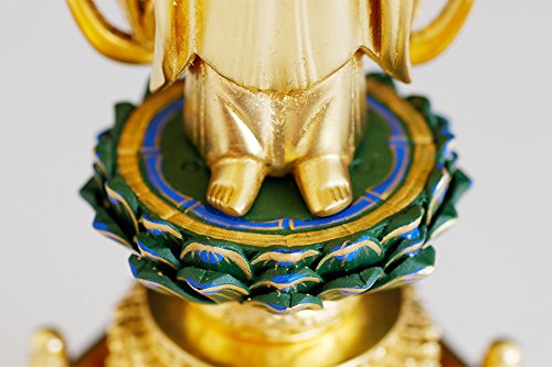 本格手彫り彫刻 阿弥陀如来 純金箔押し六角台座 本格手彫り彫刻 阿弥陀如来 純金箔押し六角台座 本格手彫り彫刻