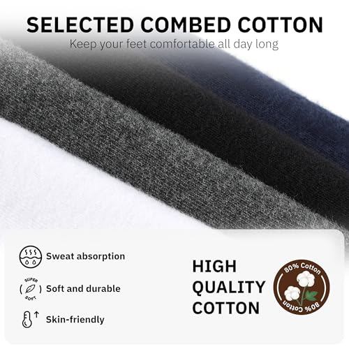 CLOSEMATE Womens Soft Knee High Long Dress Socks Combed Cotton and Comfortable Elastic Cuff 3 Pairs3