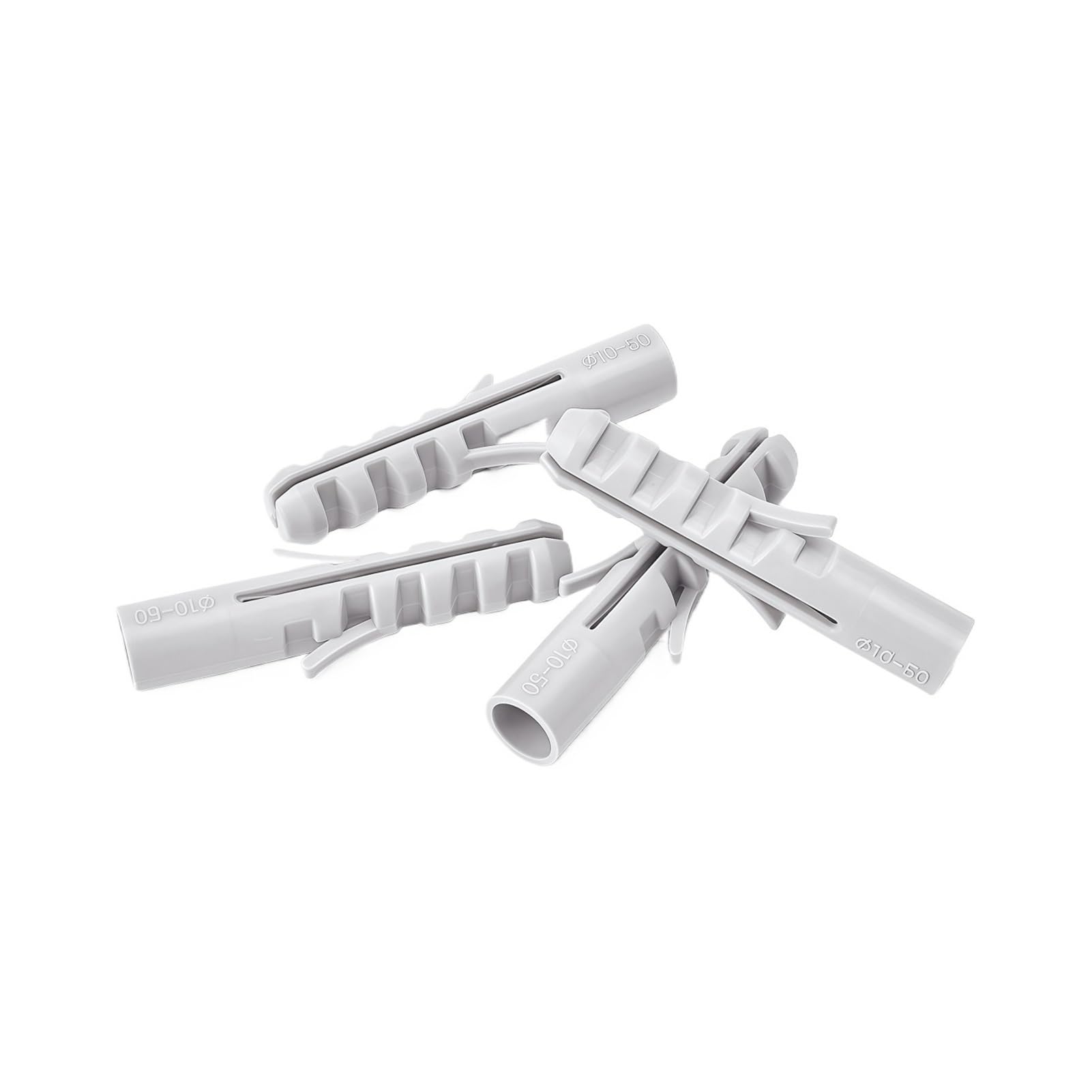 Tubo de expansión de plástico, tapones de pared, anclajes de pared de tubo de expansión de plástico para tornillos autorroscantes M5-M14 25-75 mm, 30 piezas (100 unidades, M12 x 60)