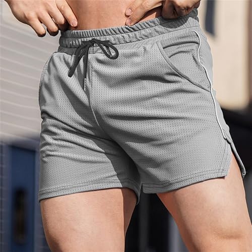 Short deportivo elástico para hombre con bolsillos miniatura 3