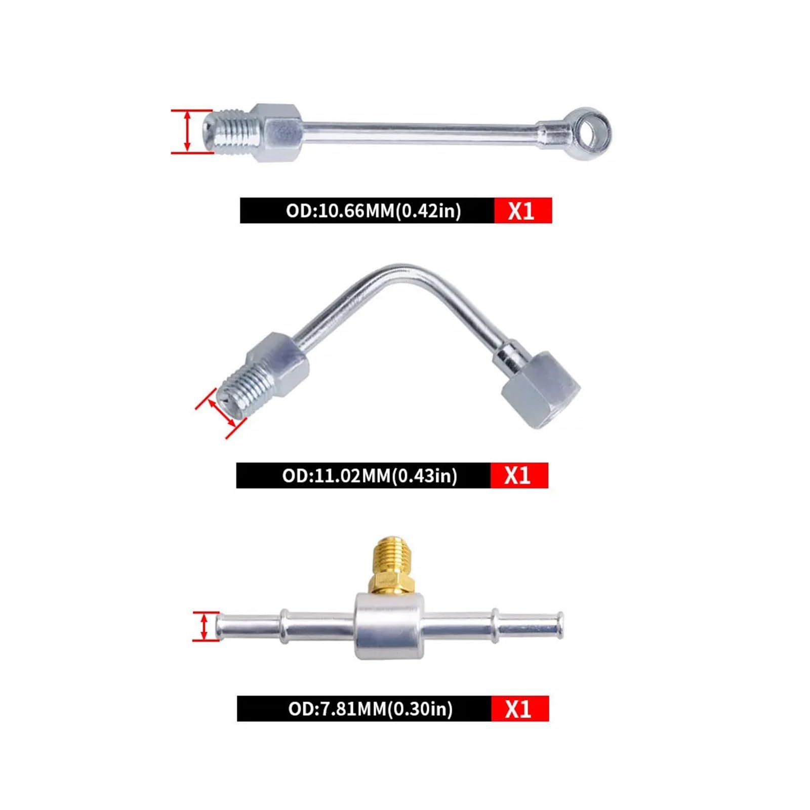 Auto 0~10Bar Sostituibile Compressione di Iniezione di Carburante Manometro Tester Kit di Strumenti con Valvola E Tubo di Scarico 0-140psi per Auto, Moto, Camion