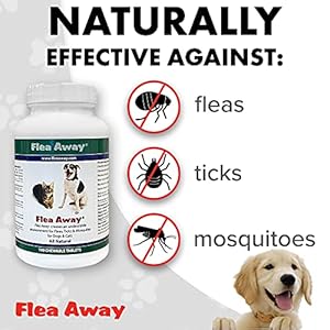 All Natural Supplement for Fleas, Ticks, and Mosquitos Prevention for Dogs and Cats, 100 Chewable Treat Tablets, Single