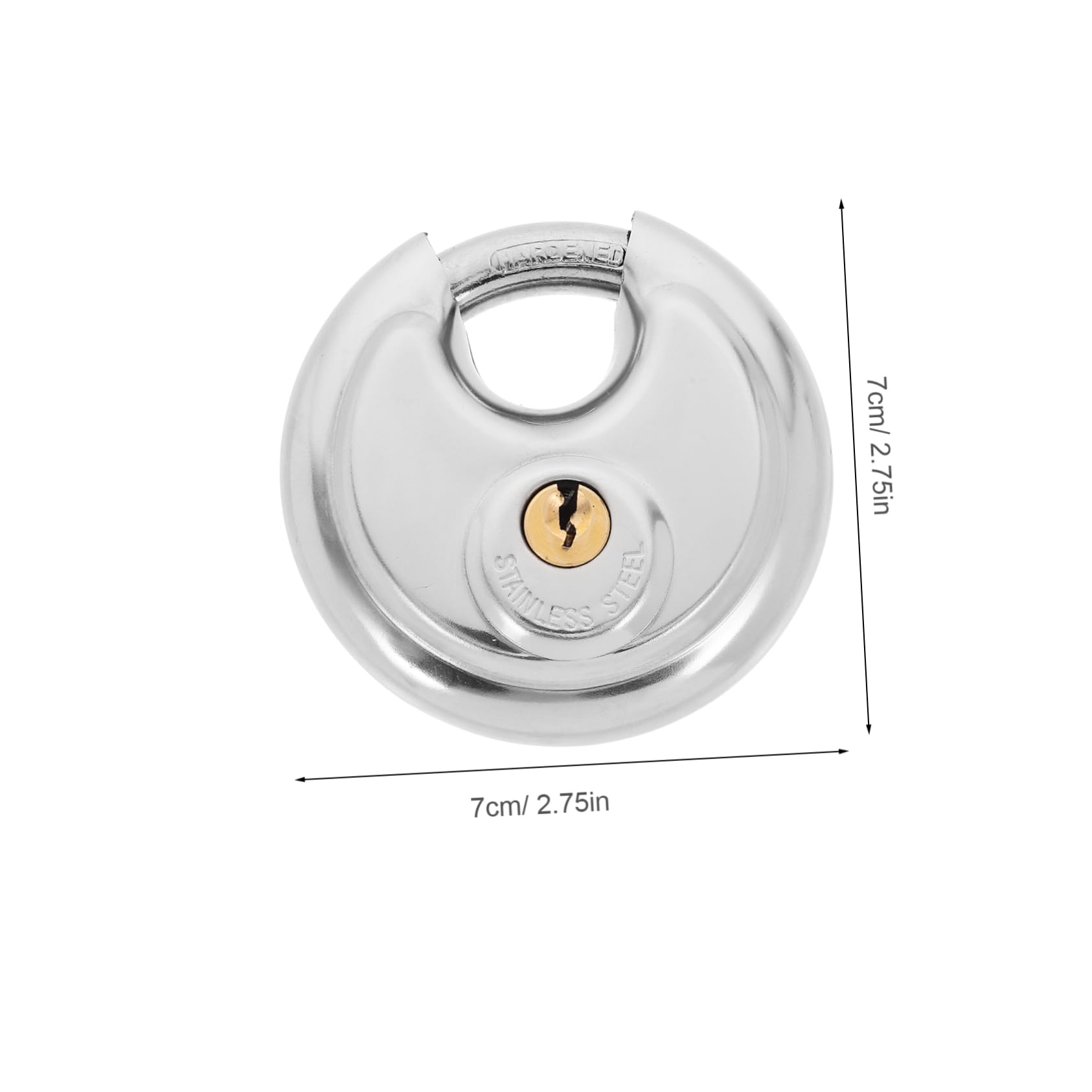 Cabilock Heavy Duty Stainless Steel Disc Padlocks 2 Pack Key Outdoor Use Trailer Locks Combination Locks