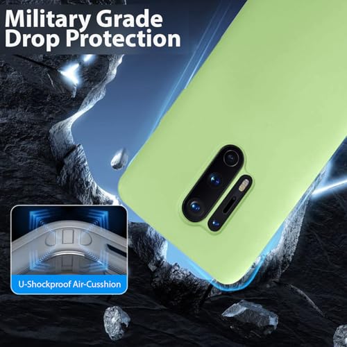 Image of LIRAMARK Liquid Silicone Soft Back Cover Case for OnePlus 8 Pro / 1+8 Pro (Mint Green)