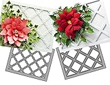 Ammsochy Cutting Dies 3D Background Frame Metal Stencils Scrapbooking Tools DIY Craft Carbon Steel Embossing Template for Paper Card Making Album Arts Supplies (Diamond Set)