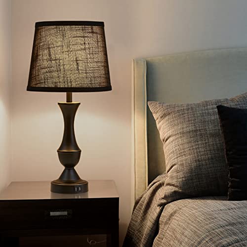 Image of Luvkczc Black Touch Table Lamps Set of 2, 22 inch Tall Bedside Lamps
