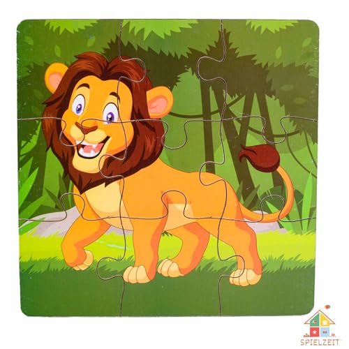 Image of 5 in 1 Wooden Animal Puzzle for Kids Age 2+ | Includes Storage Bag | Montessori Preschool Learning Toy | Jigsaw Puzzle Set for Toddlers | Educational Toy Gift for Boys & Girls (Pack of 5)